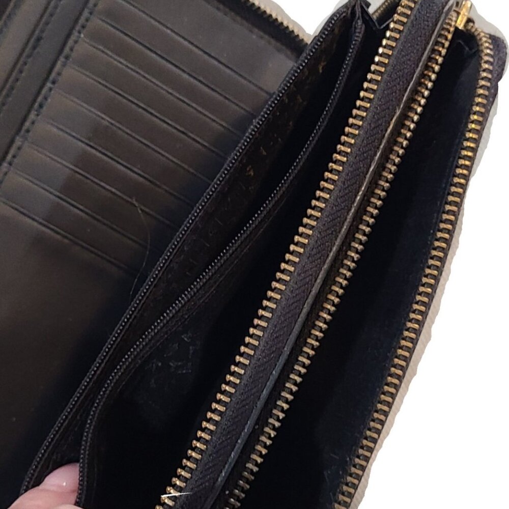 Kate Spade Wallet Zip Around Credit Card Slot Purse Zipper Leather - Picture 10 of 12